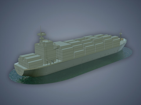 Cargo Ship 3Dモデル