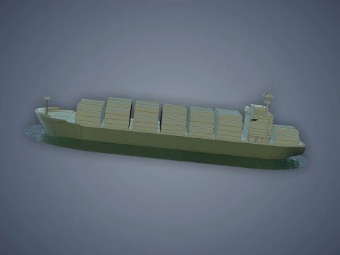 Cargo Ship 3D Model