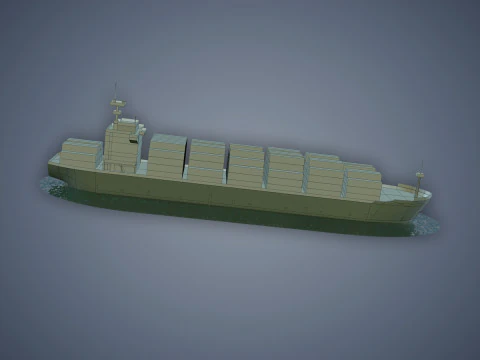 Cargo Ship 3D Model