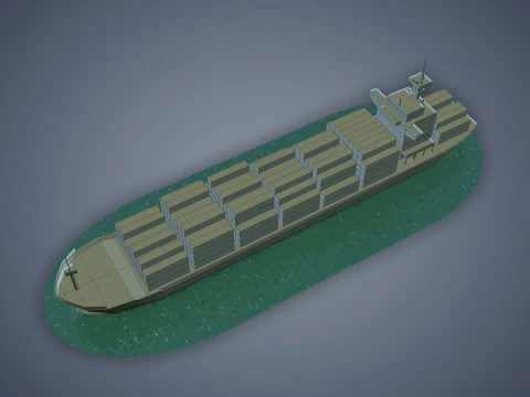 Cargo Ship 3D Model
