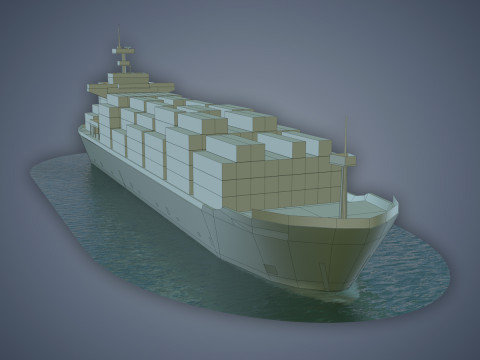 Cargo Ship 3Dモデル