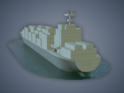 Cargo Ship 3Dモデル