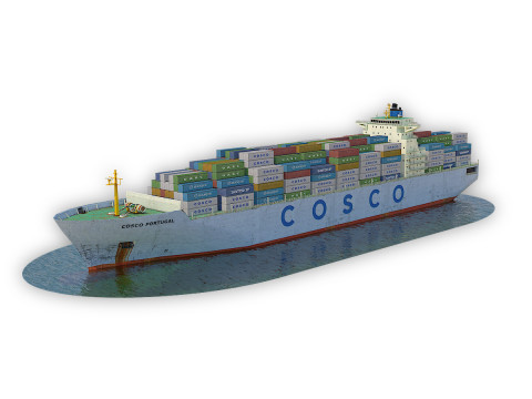 Cargo Ship COSCO Modelo 3D