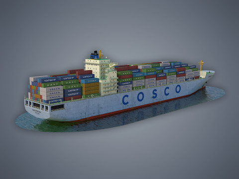 Cargo Ship COSCO Modelo 3D