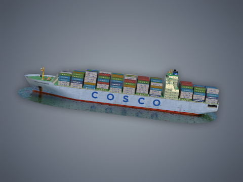 Cargo Ship COSCO Modelo 3D