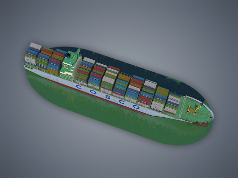 Cargo Ship COSCO Modelo 3D