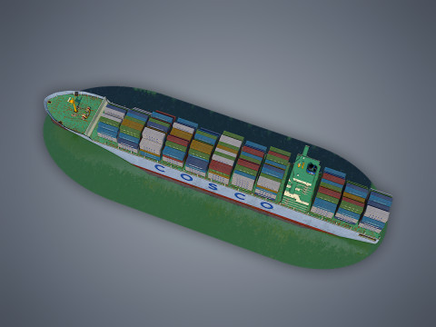 Cargo Ship COSCO Modelo 3D