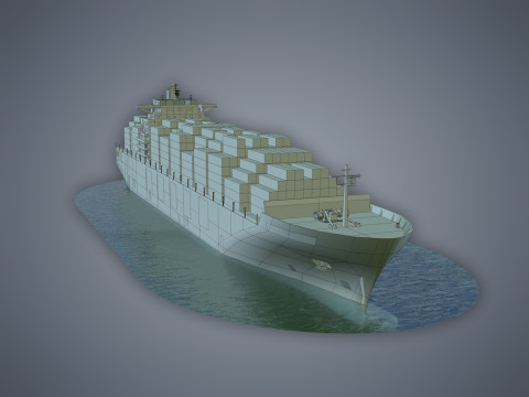 Cargo Ship COSCO Modelo 3D