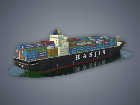 Cargo Ship Hanjin Modello 3D