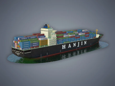 Navio de carga Hanjin Modelo 3D
