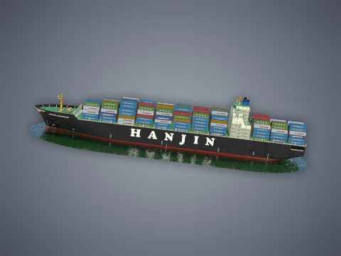 Navio de carga Hanjin Modelo 3D