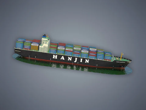 Navio de carga Hanjin Modelo 3D