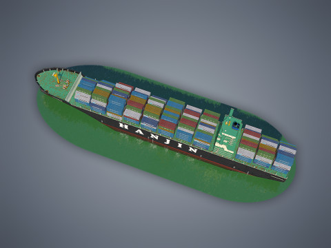 Cargo Ship Hanjin Modello 3D