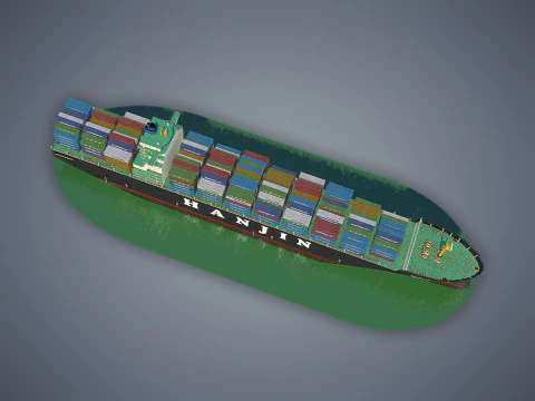Navio de carga Hanjin Modelo 3D