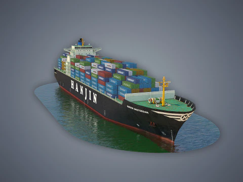 Navio de carga Hanjin Modelo 3D