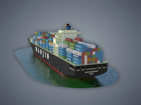 Navio de carga Hanjin Modelo 3D