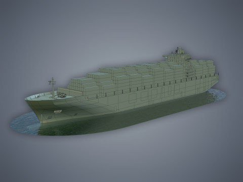 Cargo Ship Hanjin Modello 3D