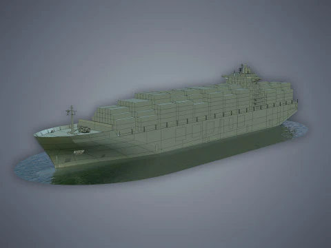 Navio de carga Hanjin Modelo 3D