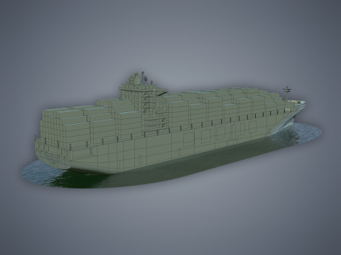 Cargo Ship Hanjin Modello 3D
