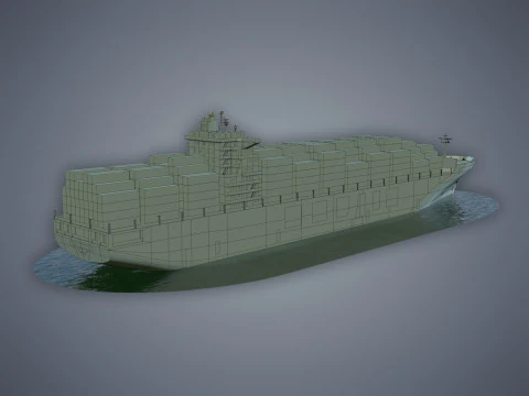 Navio de carga Hanjin Modelo 3D