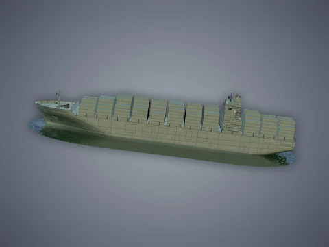 Navio de carga Hanjin Modelo 3D