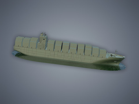 Cargo Ship Hanjin Modello 3D