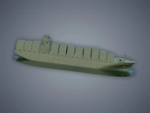 Navio de carga Hanjin Modelo 3D