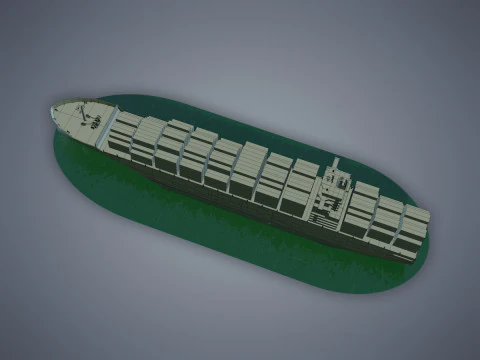 Navio de carga Hanjin Modelo 3D