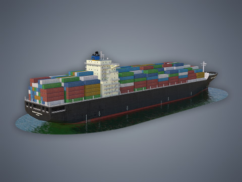 Cargo Ship Clean 3D Model