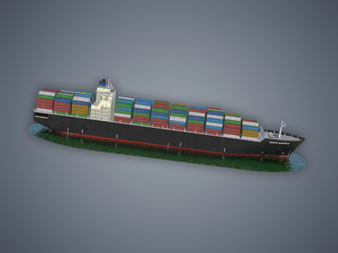 Cargo Ship Clean 3D Model