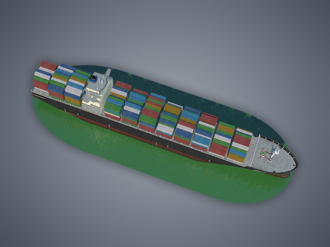 Cargo Ship Clean 3D Model