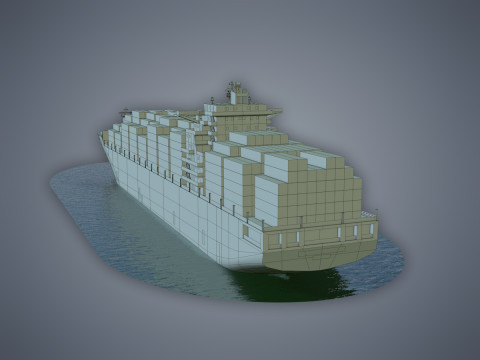 Cargo Ship Clean 3D Model