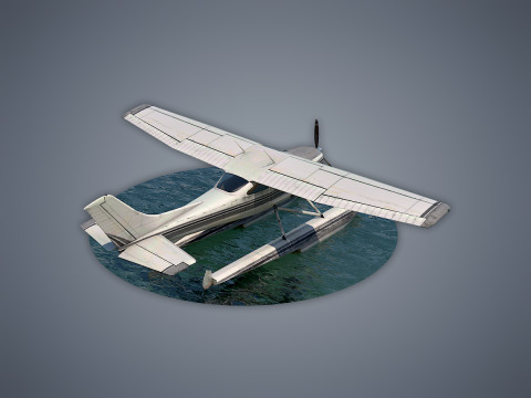 Cessna 182 Skylane Seaplane 3D Model