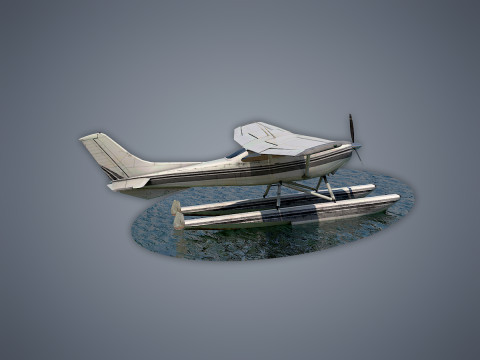 Cessna 182 Skylane Seaplane 3D Model