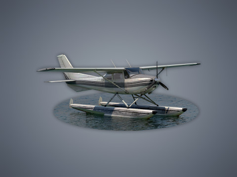 Cessna 182 Skylane Seaplane 3D Model