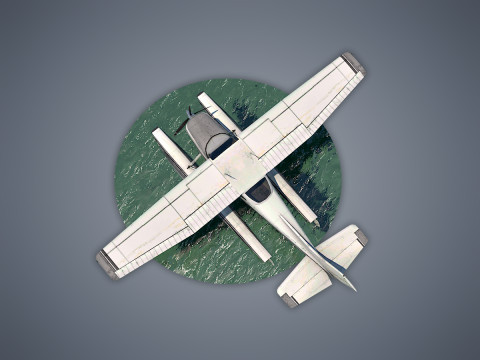 Cessna 182 Skylane Seaplane 3D Model