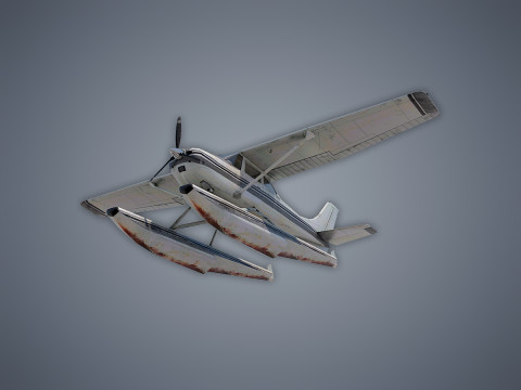 Cessna 182 Skylane Seaplane 3D Model