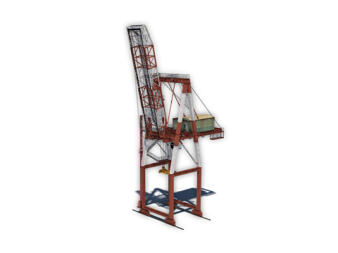 Port Container Crane 3D Model