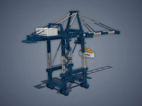Port Container Crane 3D Model