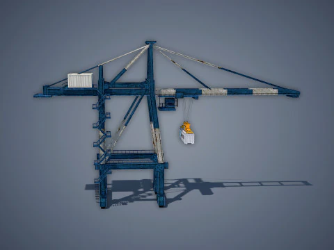 Port Container Crane 3D Model