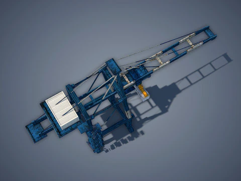 Port Container Crane 3D Model
