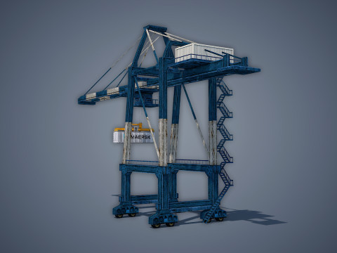 Port Container Crane 3Dモデル