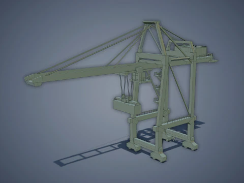 Port Container Crane 3D Model