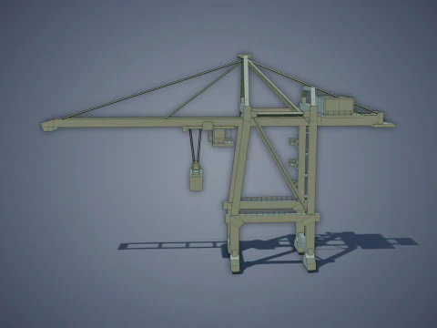 Port Container Crane 3D Model