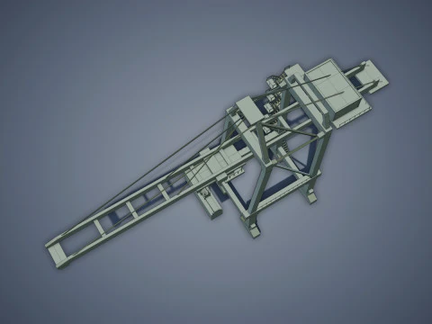 Port Container Crane 3D Model