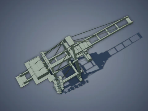 Port Container Crane 3D Model