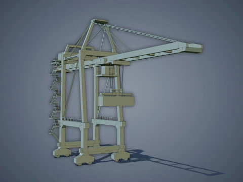 Port Container Crane 3D Model