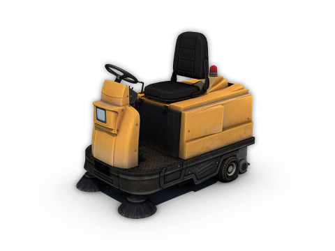 Electric Sweeping Car 3D Model