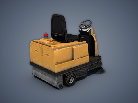 Electric Sweeping Car 3D Model