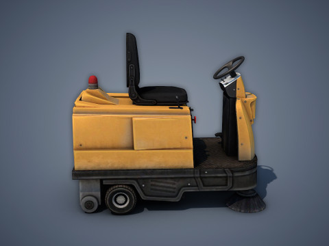 Electric Sweeping Car 3D Model